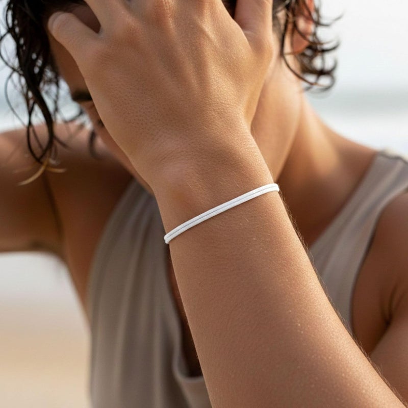 Luck Strings Adjustable Wax Nylon Cord Bracelet for Men Women Adult - Vegan Leather String | Unisex Waterproof Nautical & Surfer Style Friendship Gift, Minimalist - Image 4